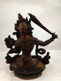 Buddhist Statue Of Manjushri, [sand Casting, Antique Finishing]