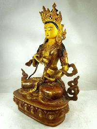 Buddhist Statue Of Vajrasattva, [partly Gold Plated], [painted Face]