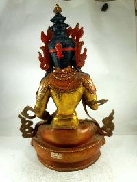 Buddhist Statue Of Vajrasattva, [partly Gold Plated], [painted Face]