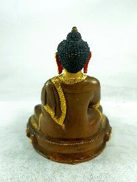 Buddhist Statue Of Vairochana Buddha, [partly Gold Plated], [painted Face]