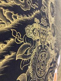 Buddist Hand Painted Thangka Of [white Tara], [real Gold], Lamas Art