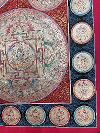 Buddist Hand Painted Thangka Of [mandala], [real Gold], Lamas Art