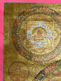 Buddist Hand Painted Thangka Of [mandala], [real Gold], Lamas Art