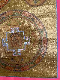 Buddist Hand Painted Thangka Of [mandala], [real Gold], Lamas Art