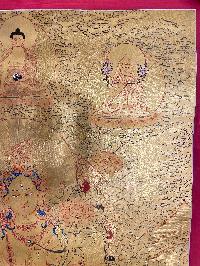 Buddist Hand Painted Thangka Of [white Tara], [real Gold], Lamas Art