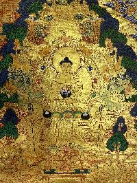 Buddhist Hand Painted Thangka Of Buddha Life Story, [real Gold], Lamas Art