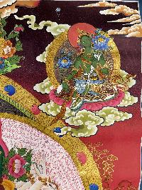 Buddhist Hand Painted Thangka Of Sahasrabhuja Avalokitesvara, Lamas Art