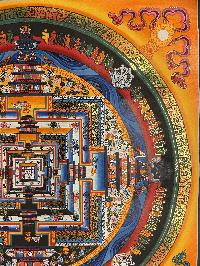 Buddhist Hand Painted Thangka Of Kalachakra Mandala, Lamasart], [square Mandala]