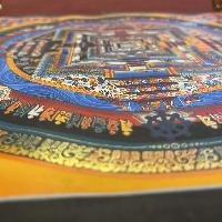 Buddhist Hand Painted Thangka Of Kalachakra Mandala, Lamasart], [square Mandala]