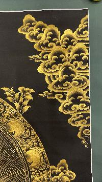 Buddhist Hand Painted Thangka Of Shakyamuni Buddha, [real Gold], Lamas Art