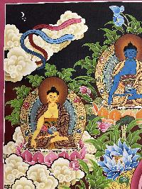 Buddhist Hand Painted Thangka Of Green Tara, [real Gold], Lamas Art