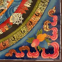 Buddhist Hand Painted Thangka Of Kalachakra Mandala, [real Gold] Lamasart], [square Mandala]