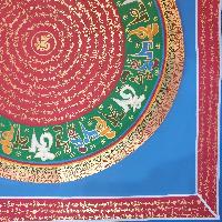 [stock Clearance], Buddhist Hand Painted Mantra Mandala, [square Mandala]