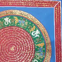 [stock Clearance], Buddhist Hand Painted Mantra Mandala, [square Mandala]