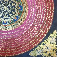 [stock Clearance], Buddhist Hand Painted Mantra Mandala, [square Mandala]