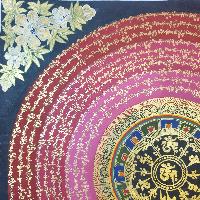 [stock Clearance], Buddhist Hand Painted Mantra Mandala, [square Mandala]