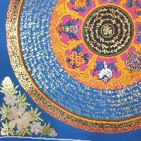 [stock Clearance], Buddhist Hand Painted Mantra Mandala, [heavily, [square Mandala]