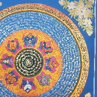 [stock Clearance], Buddhist Hand Painted Mantra Mandala, [heavily, [square Mandala]