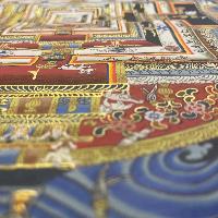 Buddhist Hand Painted Thangka Of Mandala, Lamas Art, [square Mandala]