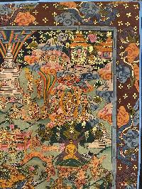 Buddhist Hand Painted Thangka Of Buddha Life Story, Lamas Art