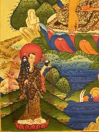 Buddhist Hand Painted Thangka Of Shakyamuni Buddha, [real Gold], Lama`s Art