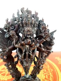 Buddhist Statue Of Vajrakilaya - Dorje Phurba Phurba Mahakala, [chocolate Oxidized]