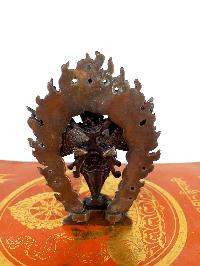 Buddhist Statue Of Vajrakilaya - Dorje Phurba Phurba Mahakala, [chocolate Oxidized]