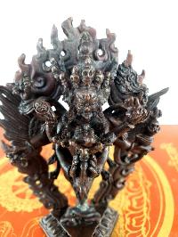 Buddhist Statue Of Vajrakilaya - Dorje Phurba Phurba Mahakala, [chocolate Oxidized]