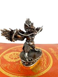 Garuda Statue, Buddhist Statue, [silver And Chocolate Oxidized]