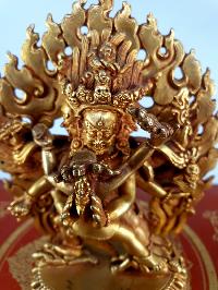 Buddhist Statue Of Vajrakilaya - Dorje Phurba, [full Gold Plated]