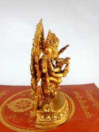 Buddhist Statue Of Vajrakilaya - Dorje Phurba, [full Gold Plated]