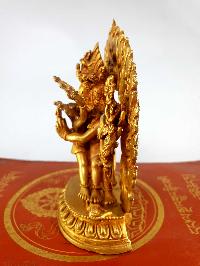 Buddhist Statue Of Vajrakilaya - Dorje Phurba, [full Gold Plated]