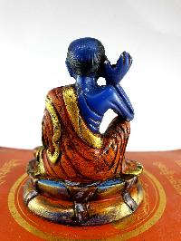 Resin Statue Of Milarepa [traditional Color Painted], [blue, Yellow]