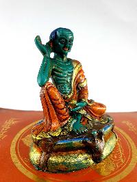 Resin Statue Of Milarepa [traditional Color Painted], [green Yellow]