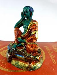 Resin Statue Of Milarepa [traditional Color Painted], [green Yellow]