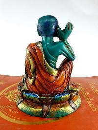 Resin Statue Of Milarepa [traditional Color Painted], [green Yellow]