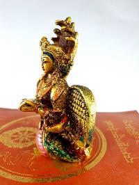 Resin Statue Of Naga Kanya [traditional Color Painted], [white And Mix Color]