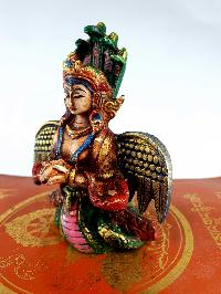 Resin Statue Of Naga Kanya [traditional Color Painted], [mix Color]