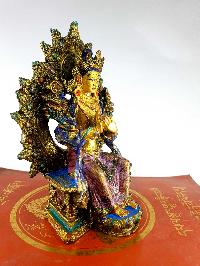 Resin Statue Of Maitreya Buddha [traditional Color Painted], [yellow, Blue]