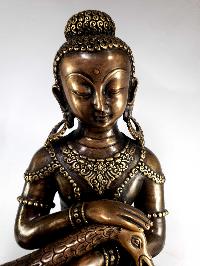 Siddhartha Gautam Buddha With Swan, [antique Finishing], [hq Brass] Statue