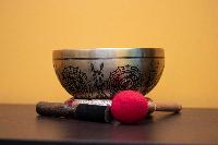 Fine Carving Singing Bowl [jambati], With [dorje Carving], [etching Carving]