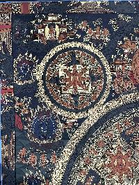 Buddhist Hand Painted Thangka Of Pancha Buddha Mandala Thangka