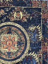 Buddhist Hand Painted Thangka Of Pancha Buddha Mandala Thangka