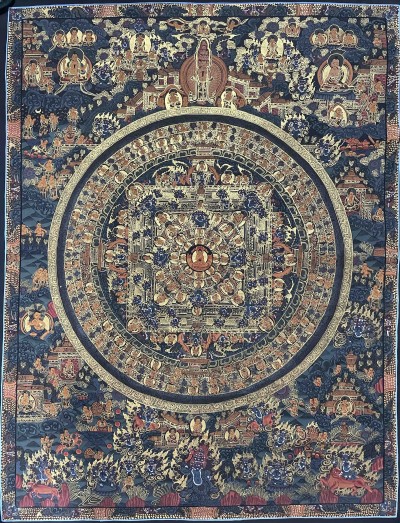 Buddhist Handmade Thangka Of Mandala Thangka