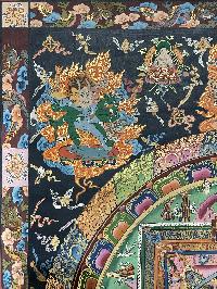 Buddhist Handmade Thangka Of Yamantaka Mandala Thangka