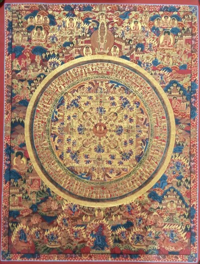 Buddhist Handmade Thangka Of Buddha Mandala Thangka