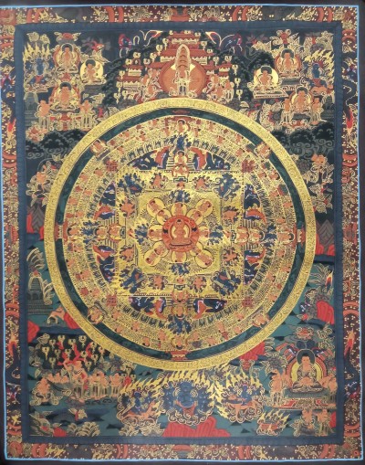 Buddhist Handmade Thangka Of Buddha Mandala Thangka