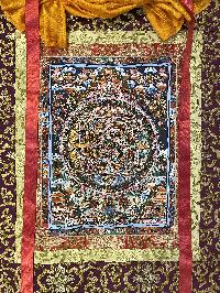 Buddhist Thangka Of Mandala Thangka, [with Brocade], Lama`s Art