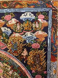 Buddhist Thangka Of Mandala Thangka, [with Brocade], Lama`s Art