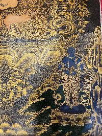 Buddhist Thangka Of Avalokitesvara Thangka, [with Brocade], Lama`s Art